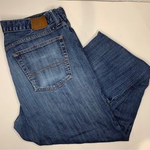 Lucky Brand Jeans Mens 38x32 Blue 181 Relaxed Straight Fit Med Wash Denim